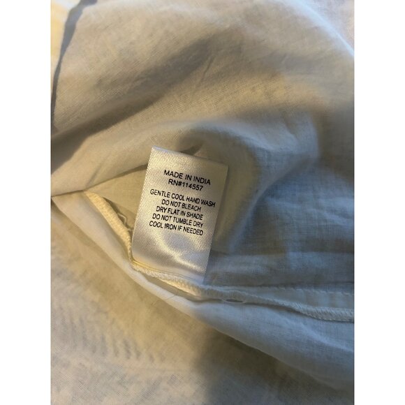 THML Dress Womens XS Blue White Embroidered Floral Ruffle Sleeve Boho Cottagecor - Picture 7 of 13